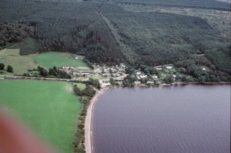 Aerial view of Loch Ness and Dores, looking E.