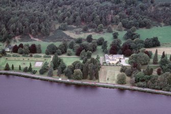 Aerial view of Dochfour House, Loch Ness, looking NW.