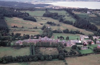 Aerial view of Craig Dunain former mental hospital, Inverness, looking NW.