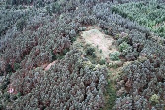 Aerial view of Craig Phadrig Hill fort, SW of Inverness, looking SW.
