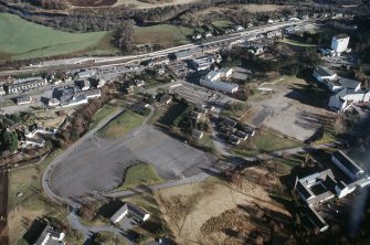 Aerial view of the Aviemore Centre, Aviemore, Speyside, looking E.