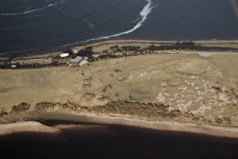 Aerial view of Meikle Ferry Ice House, Ness of Portnaculter, Dornoch Firth, near Tain, Ross-shire, looking NE.