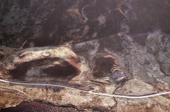 Aerial view of hut circles, E side of Loch Brora, East Sutherland, looking ENE.