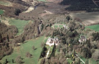 Aerial view of Ardross Castle, Ross-shire, looking NW.