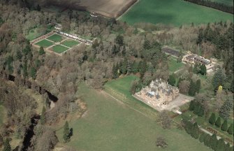 Aerial view of Ardross Castle, Ross-shire, looking N.