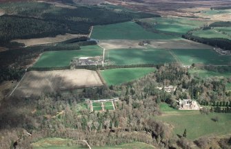 Aerial view of Ardross Castle, Ross-shire, looking NE.