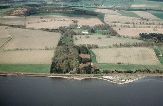 Aerial view of Foulis, Evanton, Easter Ross, looking NW.