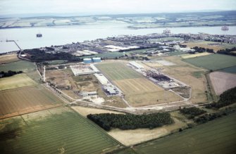 An oblique aerial view of Invergordon, Ross and Cromarty, looking S.