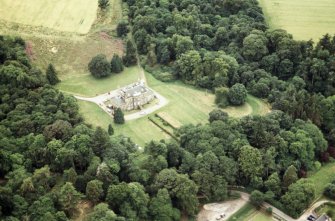 An oblique aerial view of Cromarty House, Cromarty, Ross and Cromarty, looking SSW.