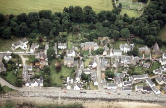 An oblique aerial view of the east end of Cromarty, Ross and Cromarty, looking SW.
