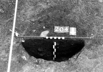 Castle of Wardhouse excavation archive
North-facing half-section of deep post-hole in mid-E part of Area 2