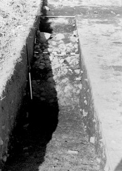 Castle of Wardhouse excavation archive
Area 3: tumbled rampart stones in fill of ditch 302