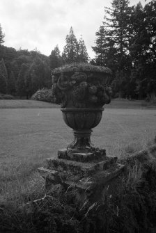 Dawyck House, garden urn, Drumelzier Parish, Tweedale