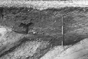 Trench 1, N side, V-shaped ditch.