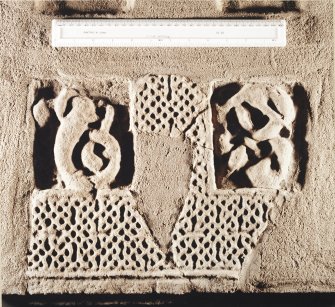 St Andrews Sarcophagus.
Detail of right-hand side panel fragments.
Panel 1E.