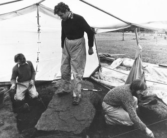 Excavation working shot with John Barber in centre