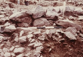Area 2 F2025  Rubble below face of wall, from NE