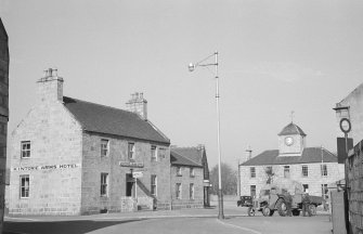 View of Kintore Arms Hotel and the Town House, The Square, Kintore, from south east. 