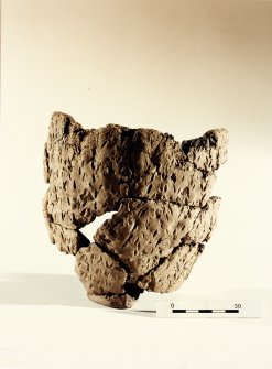 Post excavation photograph : food vessel 27.
