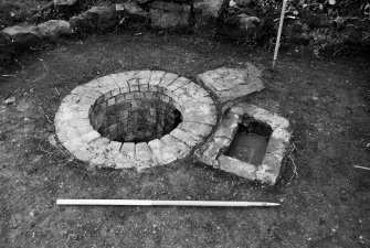 Fairfield House - Well Excavation
Frame 19 - Cap and plinth removed - from north
Frame 20 - Lead pipe - from east