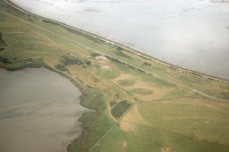 Aerial view of Portnaculter peninsula, Dornoch Firth, looking N.