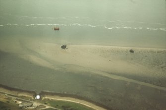 Aerial view of Ferry Point, Portnaculter, Dornoch Firth, looking N.