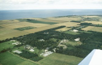 Aerial view of Gordonstoun School, Moray, looking NE.