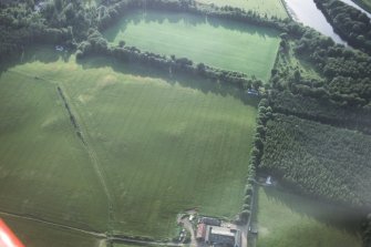 Aerial view of crop marks, Cullaird, S of Inverness, looking NW.