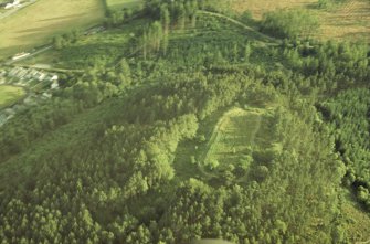 Aerial view of Craig Phadrig Hill fort, Inverness, looking SW.