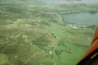 Aerial view of Gometra House, Farm and cottages, Gometra Island, off Mull, looking ESE.