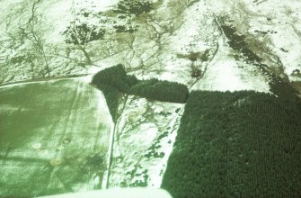 Aerial view of Garbeg prehistoric settlement and modern land use, near Drumnadrochit, Inverness-shire, looking NNE.