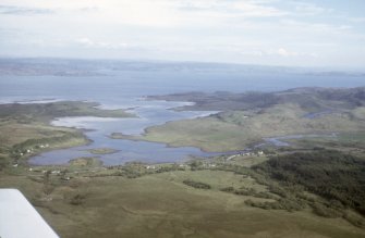 Aerial view of Loch Don, East Mull, looking SE.