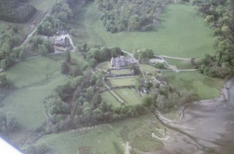 Aerial view of Torosay Castle, Mull, looking N.