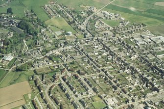 Aerial view of north end of Keith, Moray, looking North.