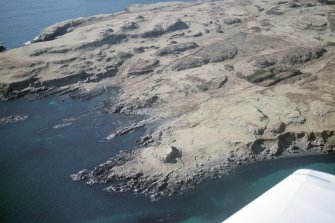 Aerial view of Caisteal an Duin Bhain, Muck, Small Isles, looking SW.