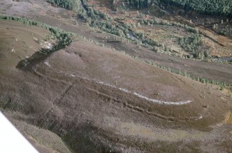 Aerial view of Cnoc an Duin Fort, Strath Rory, N of Alness, Easter Ross, looking SE.