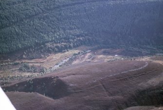 Aerial view of Cnoc an Duin Fort, Strath Rory, N of Alness, Easter Ross, looking SW.