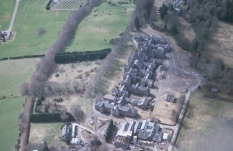 Aerial view of Craig Phadrig hospital, inverness, looking S.