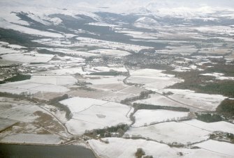 Aerial view of Tarradale and Muir of Ord, Easter Ross, looking NW.