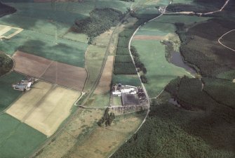 Aerial view of Glentauchers Distillery, Mulben, Keith, Moray, looking NE.