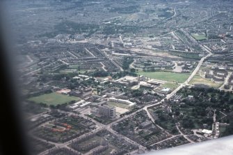 Aerial view of Old Aberdeen, Aberdeen City, looking SW.