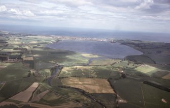 Aerial view of Montrose Basin, looking E.