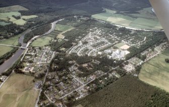 Aerial view of Aboyne, Aberdeenshire, looking W.