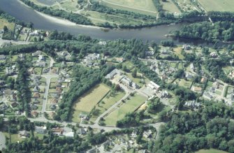 Aerial view of Drummondhill, Scottish Agricultural College Offices, Inverness, looking NW.