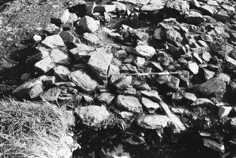 Excavation photograph : trench FG Baulk - detail after removal of topsoil L1.

(see MS/682/122 for detailed description)








