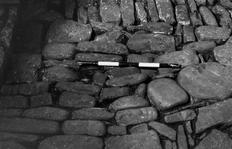 Excavation photograph. Cobbled surface. October 1979.