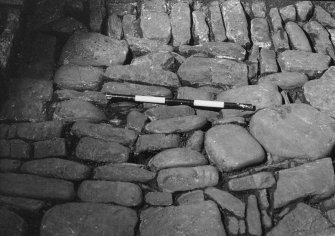 Excavation photograph. Cobbled surface. October 1979.