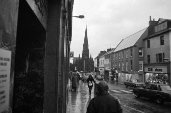High Street, looking towards Greyfriar's Church, Dumfries