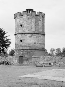 General view of Elvingston House dovecot from east.