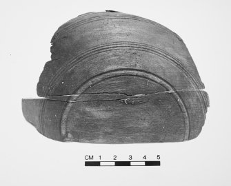 Bowl 1, exterior base; from the lower peat block in the vallum ditch.